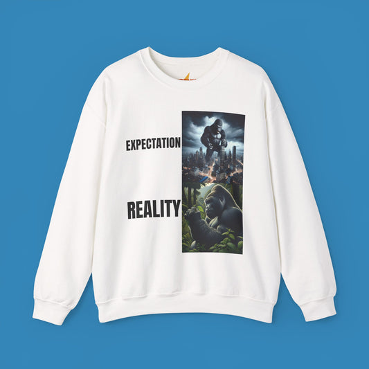 Expectation vs Reality Gorilla Sweatshirt - Unisex Heavy Blend Crewneck