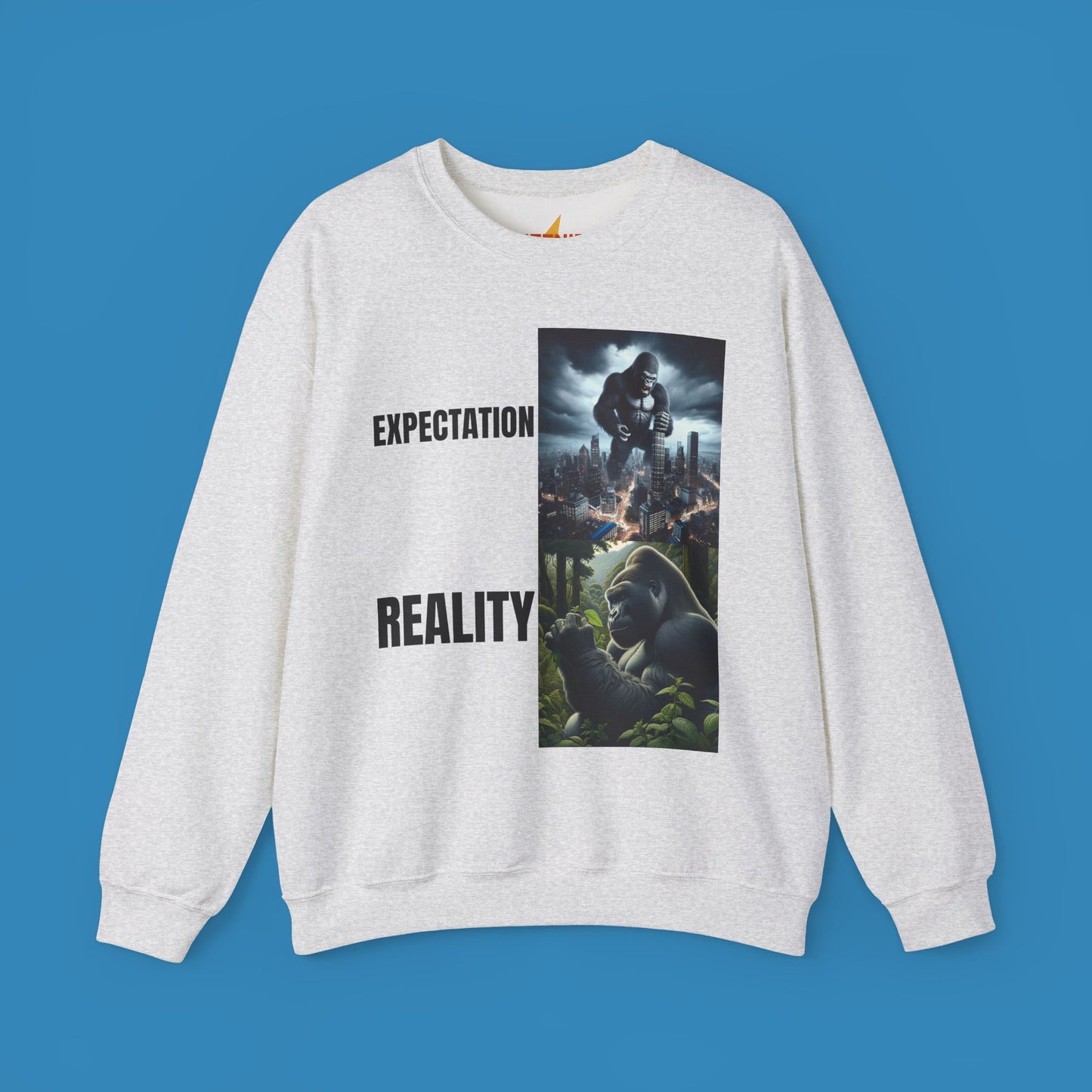Expectation vs Reality Gorilla Sweatshirt - Unisex Heavy Blend Crewneck